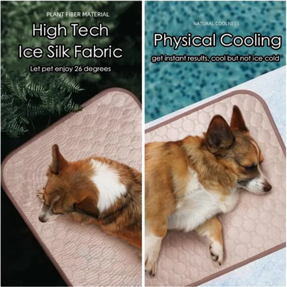 Dog Self Cooling Mat Pet Washable Cooling Pad Blanket Sleeping Kennel Mat